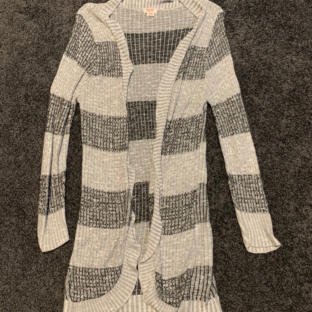 Black and grey cardigan